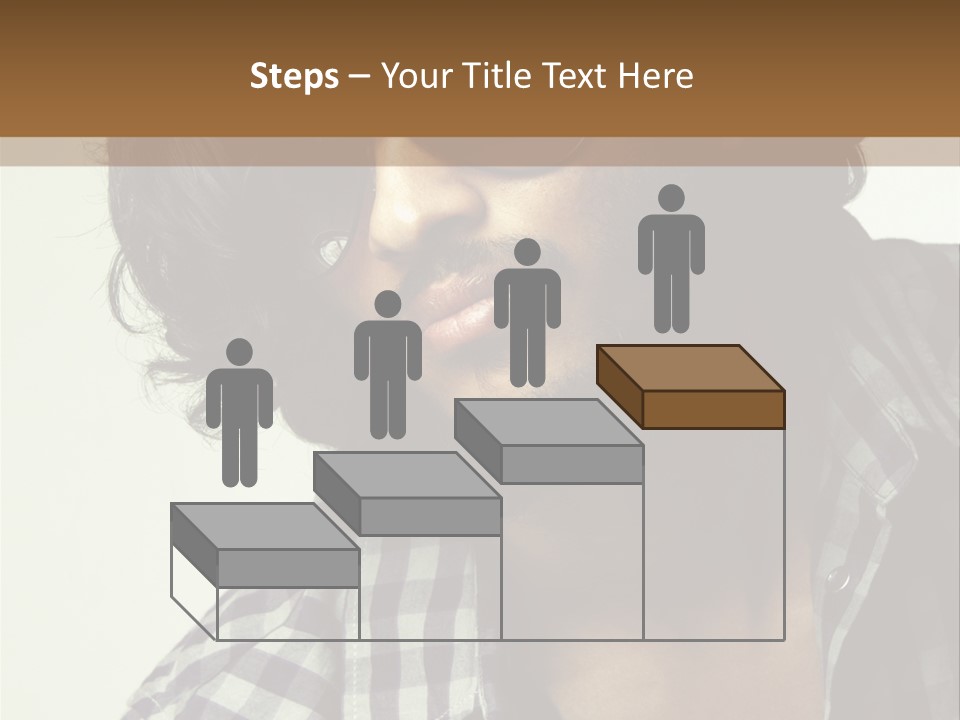 Standing Handsome Hair Style PowerPoint Template
