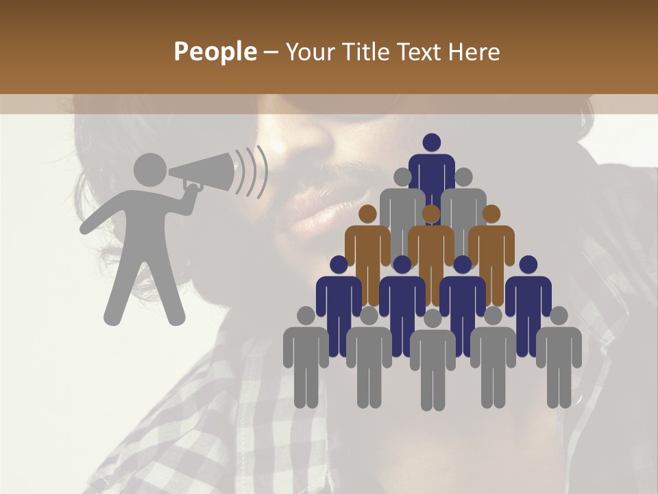 Standing Handsome Hair Style PowerPoint Template