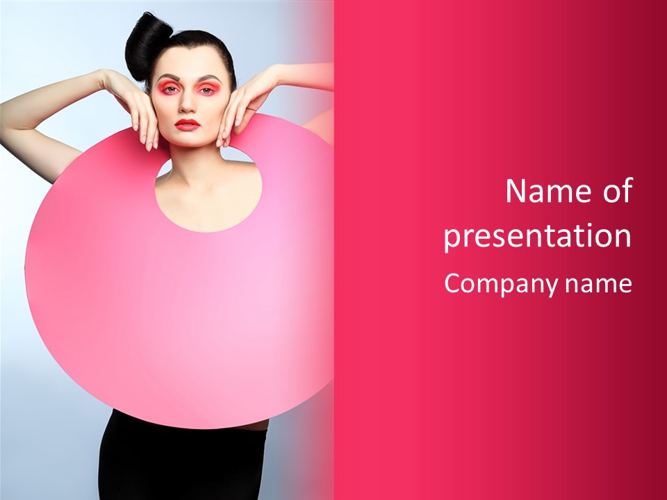 Brunette Concept Make Up PowerPoint Template