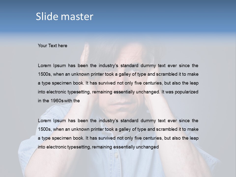 Depressed Desperation Female PowerPoint Template