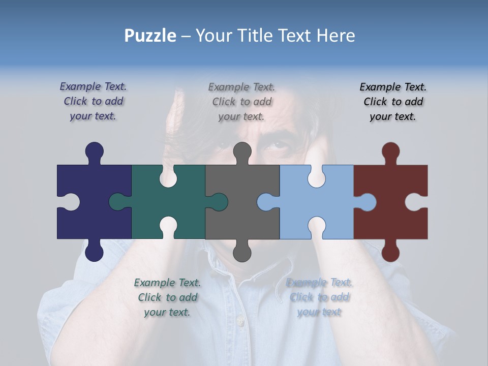 Depressed Desperation Female PowerPoint Template