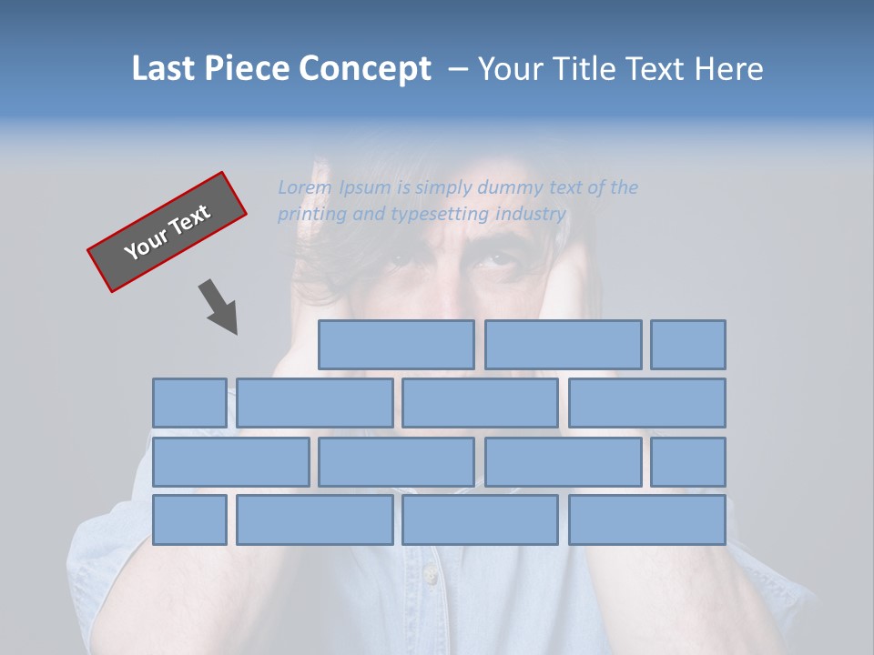 Depressed Desperation Female PowerPoint Template