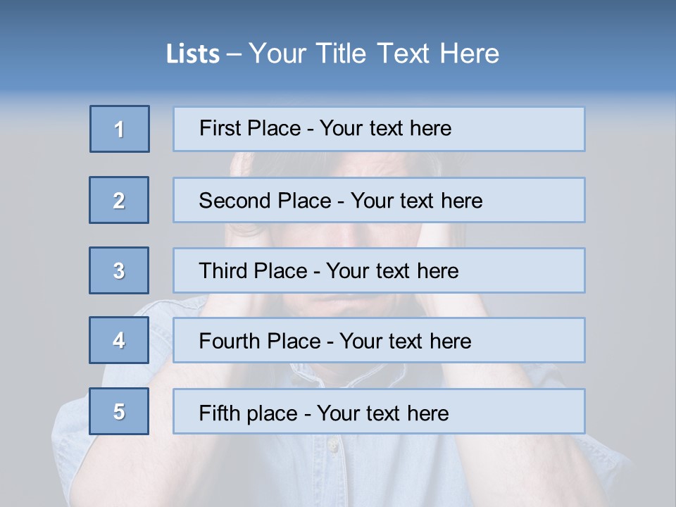 Depressed Desperation Female PowerPoint Template