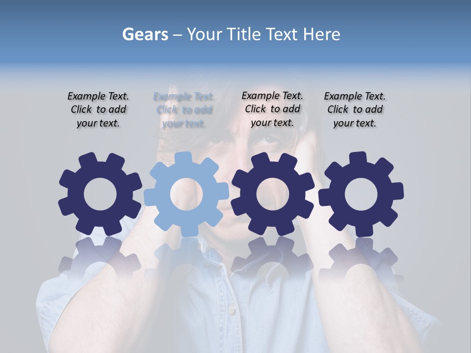 Depressed Desperation Female PowerPoint Template