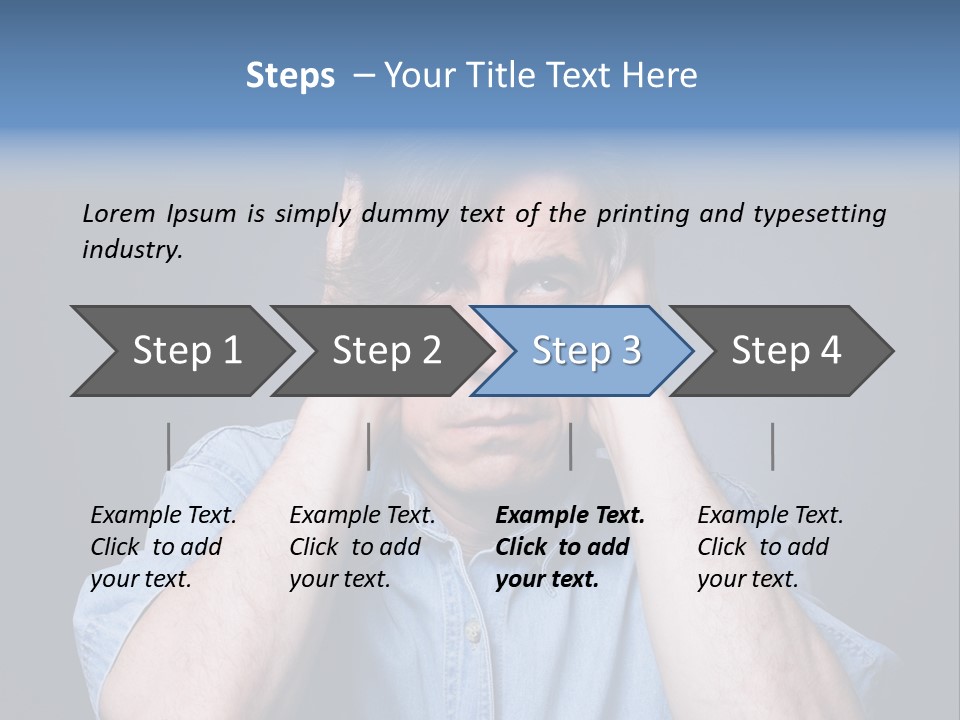 Depressed Desperation Female PowerPoint Template