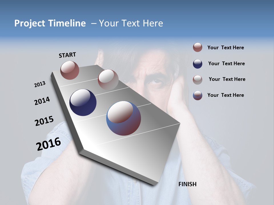 Depressed Desperation Female PowerPoint Template