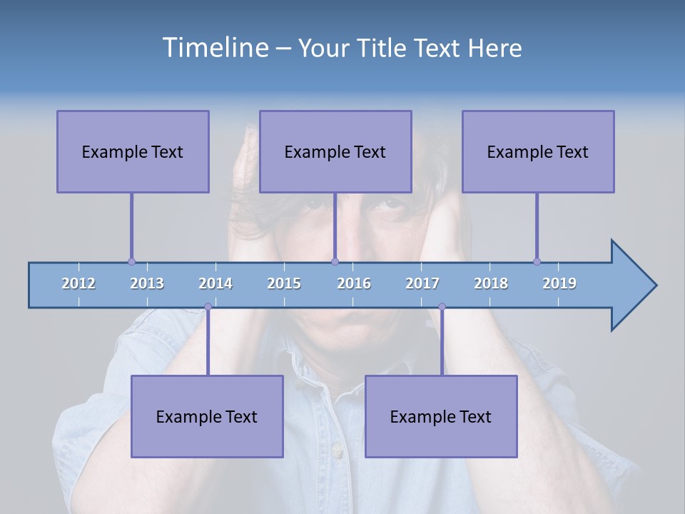 Depressed Desperation Female PowerPoint Template
