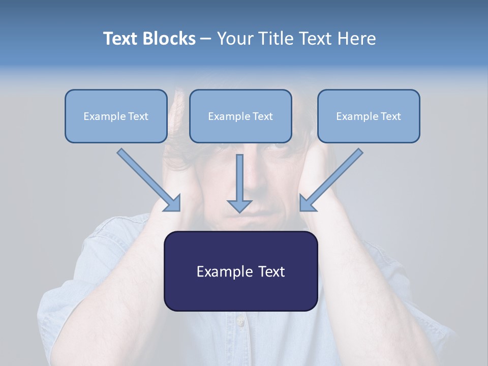 Depressed Desperation Female PowerPoint Template