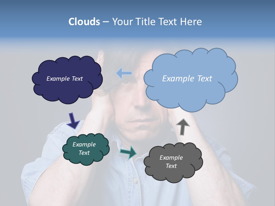 Depressed Desperation Female PowerPoint Template
