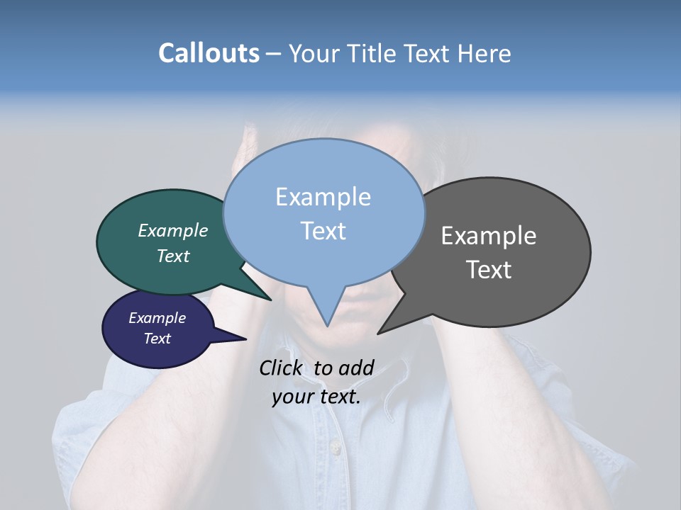 Depressed Desperation Female PowerPoint Template
