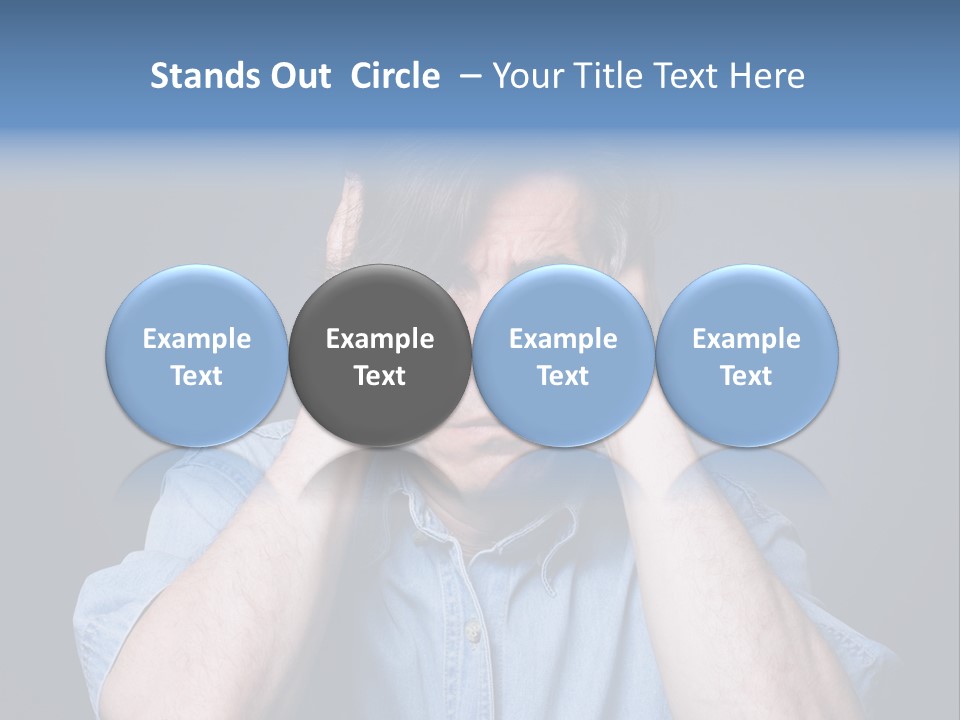 Depressed Desperation Female PowerPoint Template