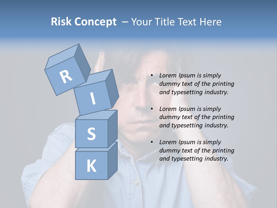 Depressed Desperation Female PowerPoint Template