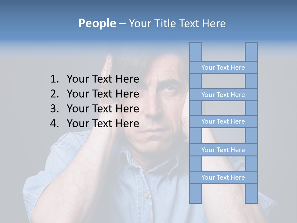 Depressed Desperation Female PowerPoint Template