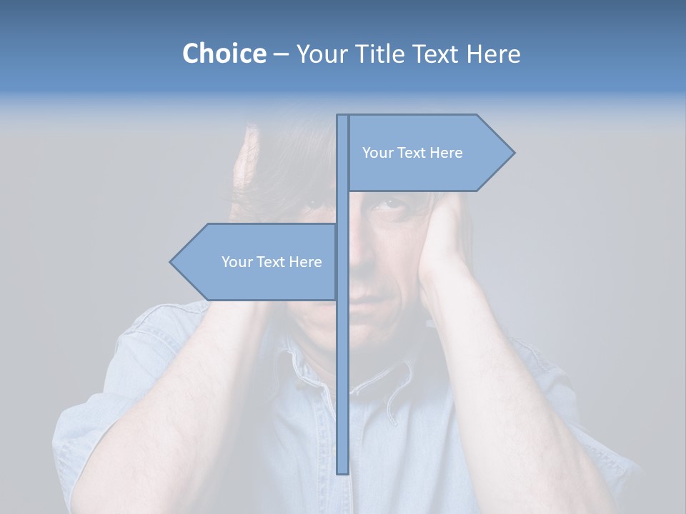 Depressed Desperation Female PowerPoint Template