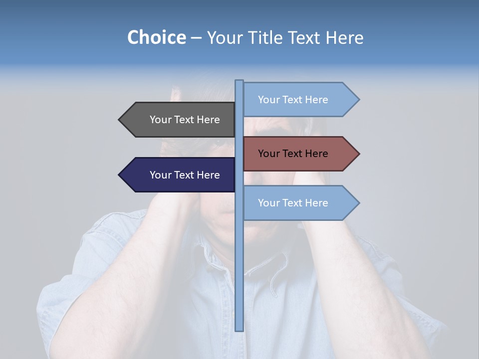 Depressed Desperation Female PowerPoint Template
