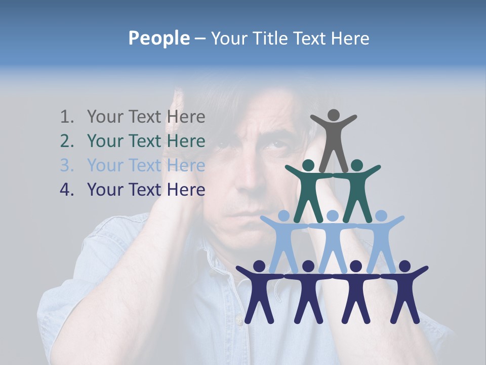 Depressed Desperation Female PowerPoint Template