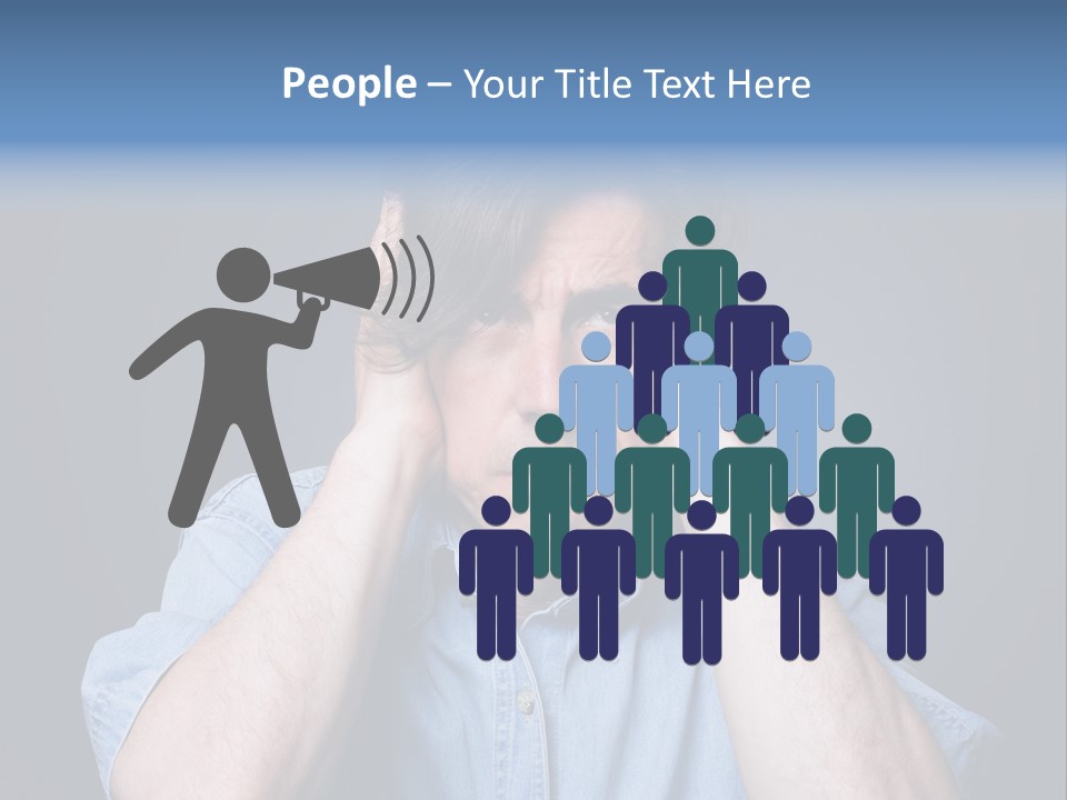 Depressed Desperation Female PowerPoint Template