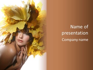 Hair Orange White PowerPoint Template