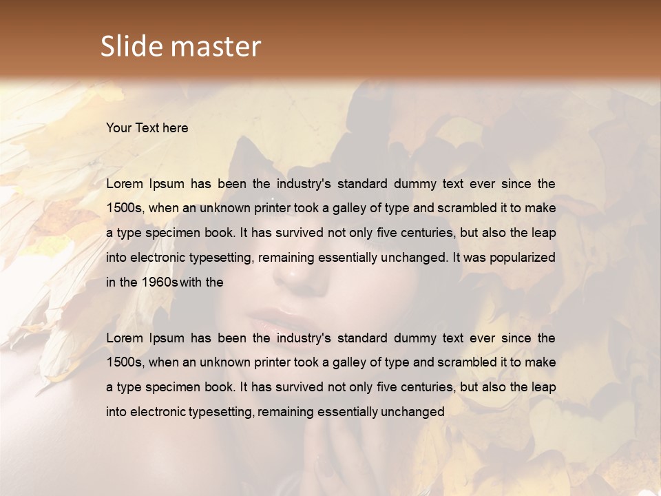 Hair Orange White PowerPoint Template