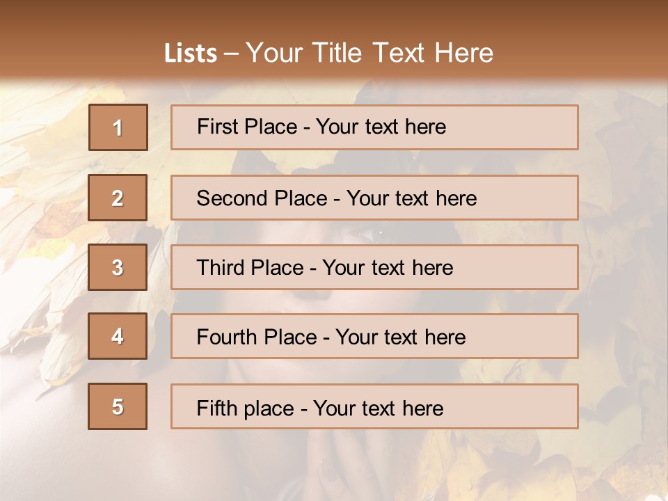 Hair Orange White PowerPoint Template
