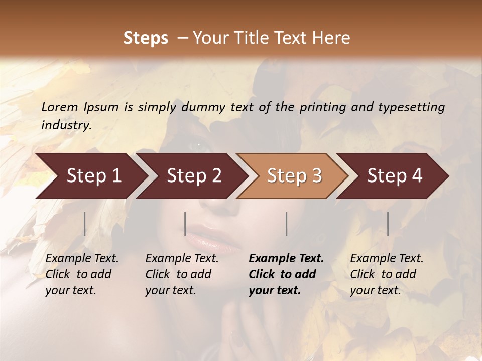 Hair Orange White PowerPoint Template