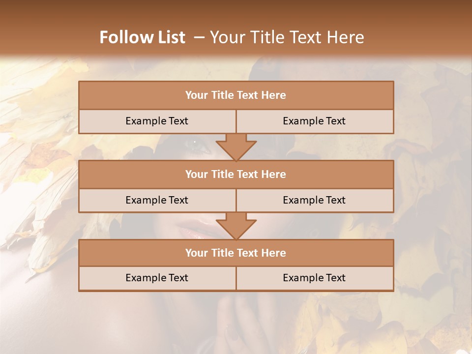 Hair Orange White PowerPoint Template