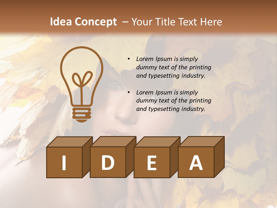 Hair Orange White PowerPoint Template