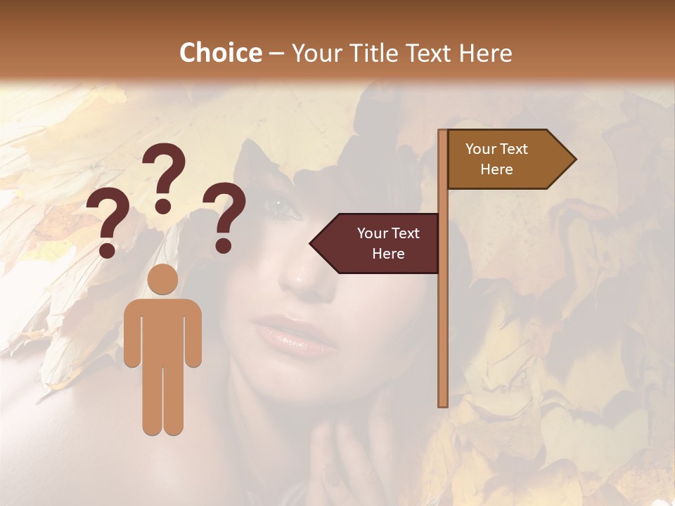 Hair Orange White PowerPoint Template