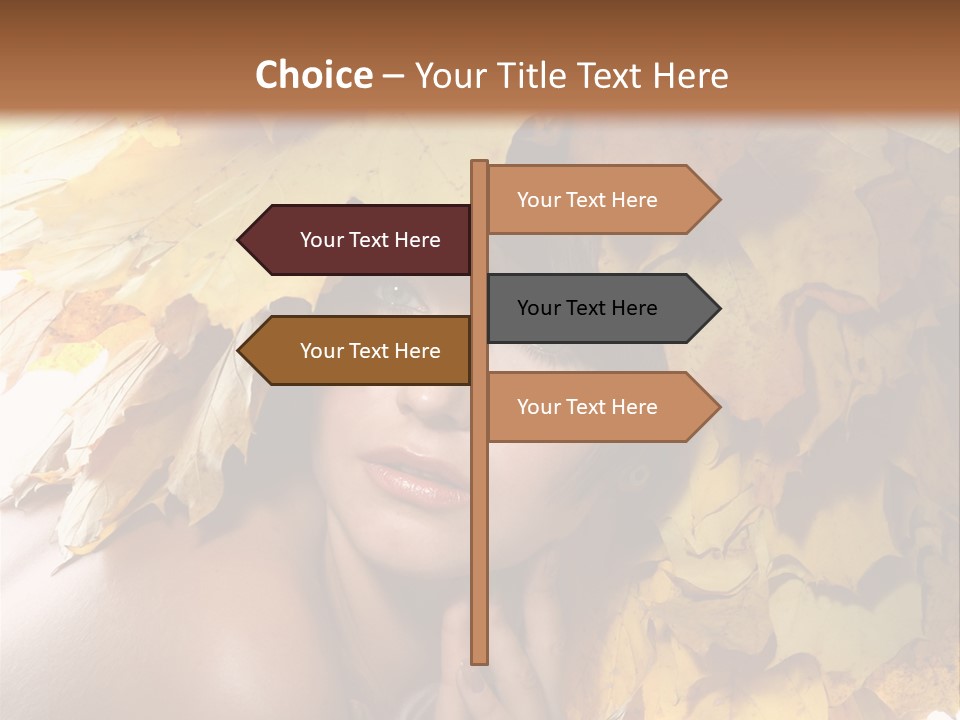 Hair Orange White PowerPoint Template