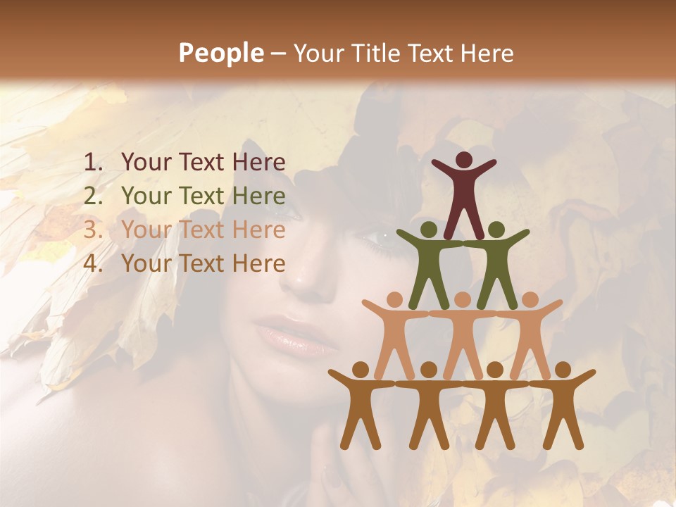 Hair Orange White PowerPoint Template