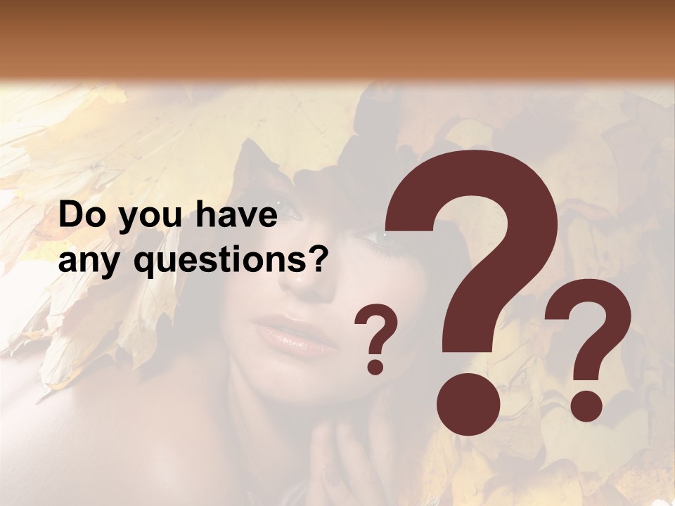 Hair Orange White PowerPoint Template