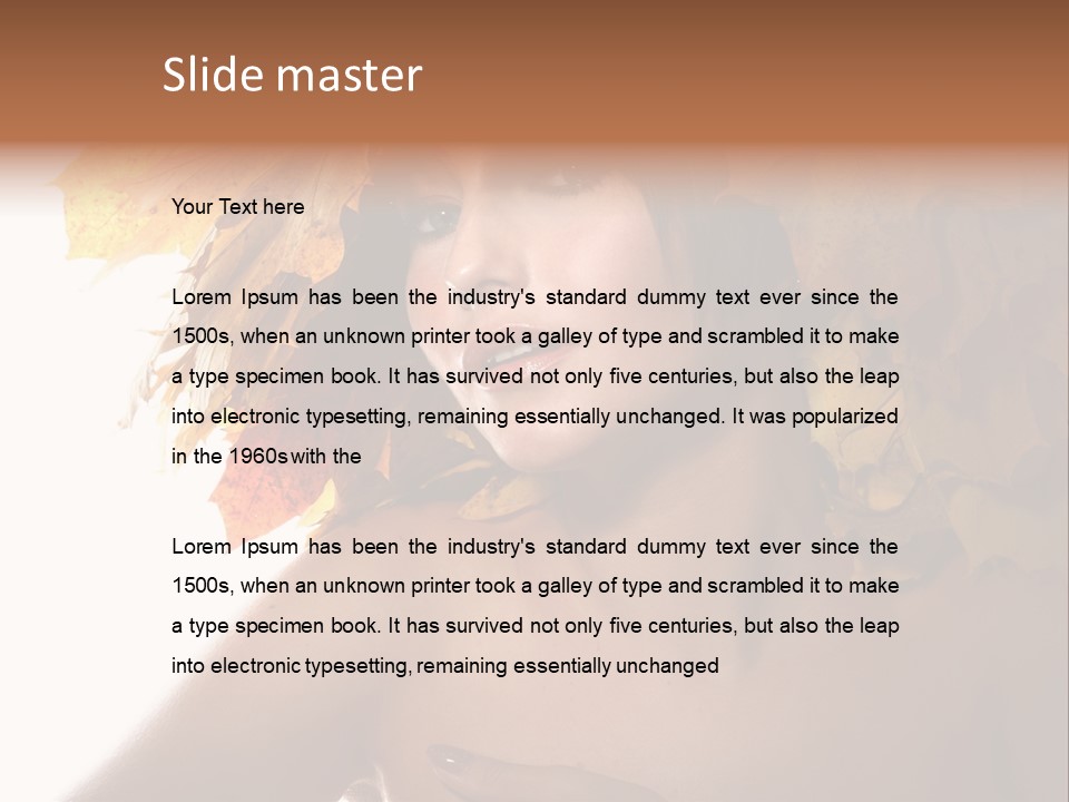 Orange Person Nature PowerPoint Template