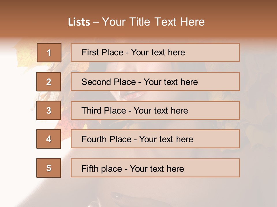 Orange Person Nature PowerPoint Template