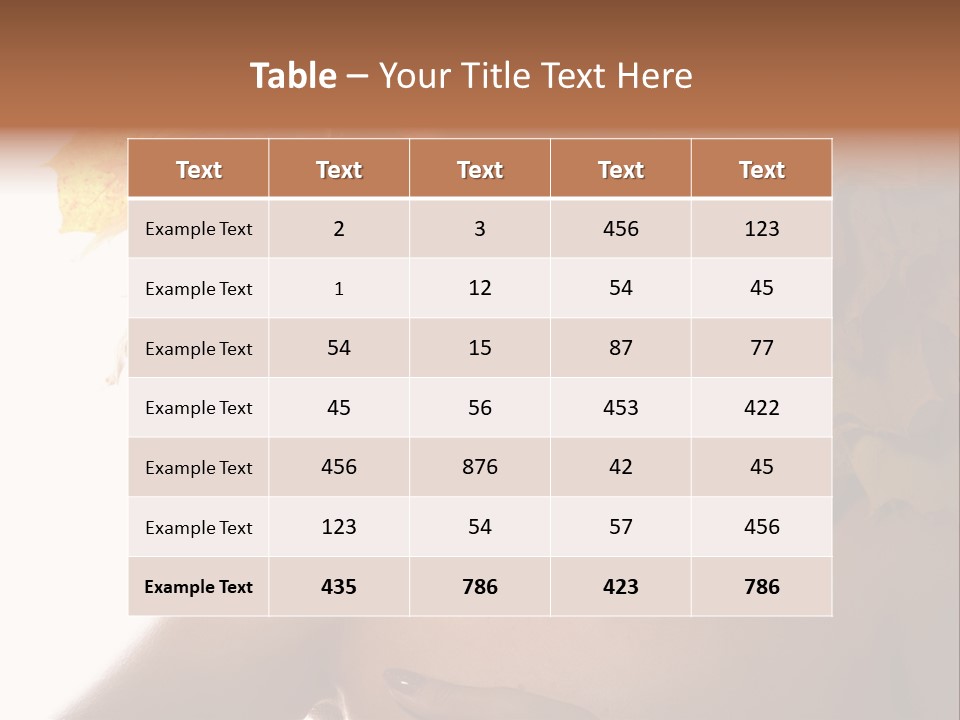 Orange Person Nature PowerPoint Template