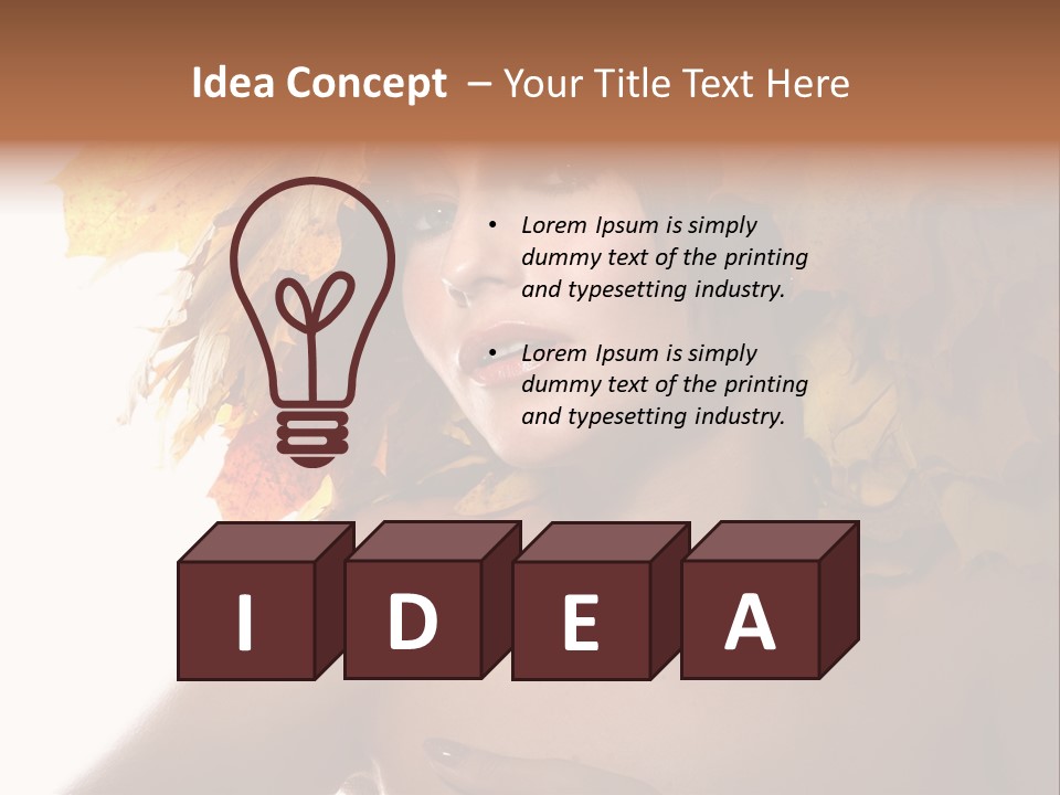 Orange Person Nature PowerPoint Template