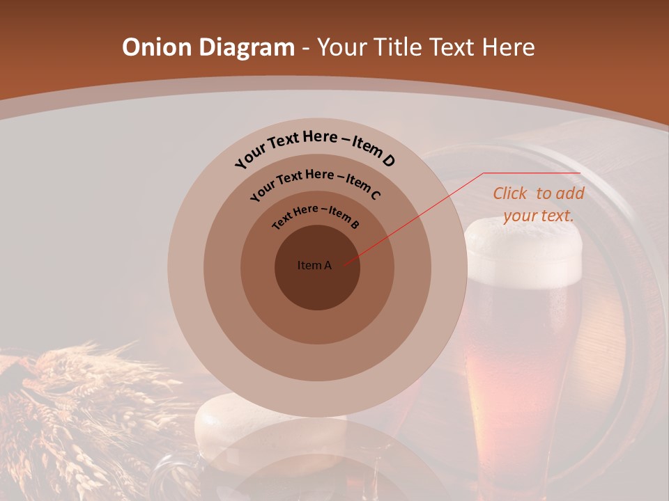 Gold Cold Mug PowerPoint Template