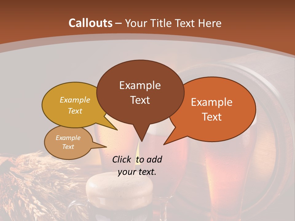 Gold Cold Mug PowerPoint Template