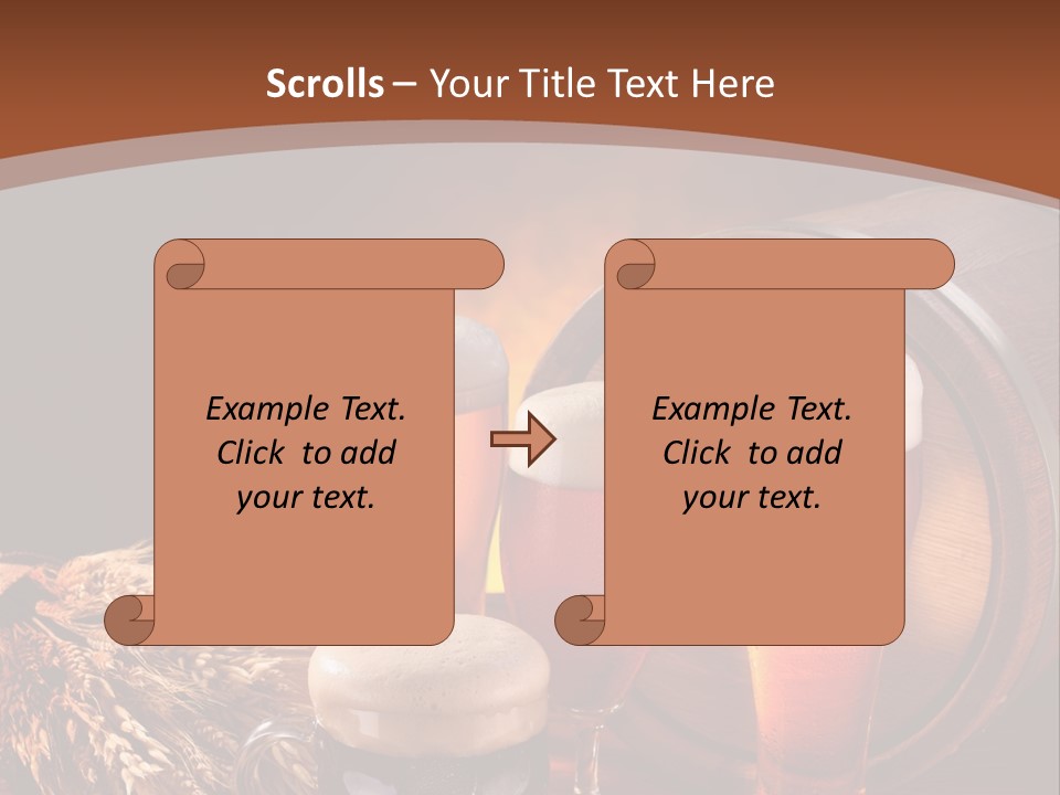 Gold Cold Mug PowerPoint Template