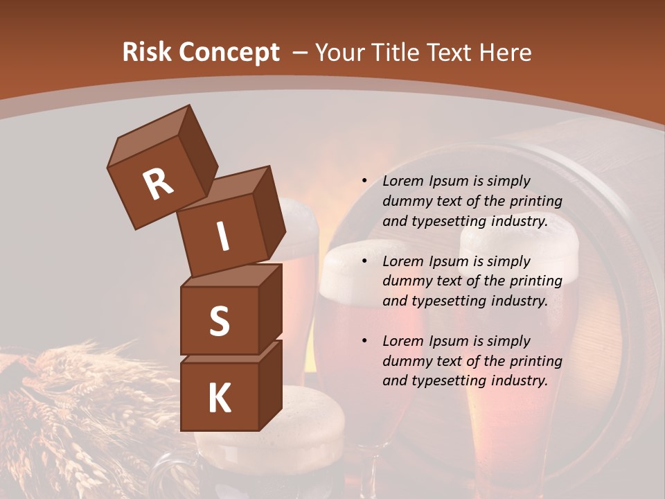 Gold Cold Mug PowerPoint Template