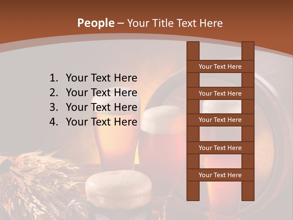 Gold Cold Mug PowerPoint Template