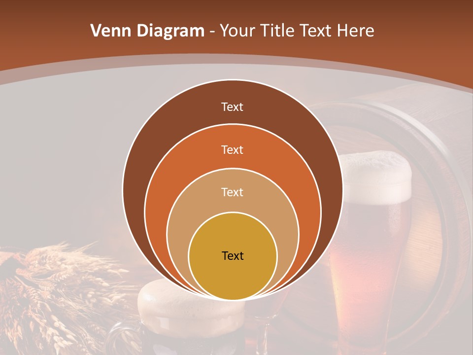 Gold Cold Mug PowerPoint Template