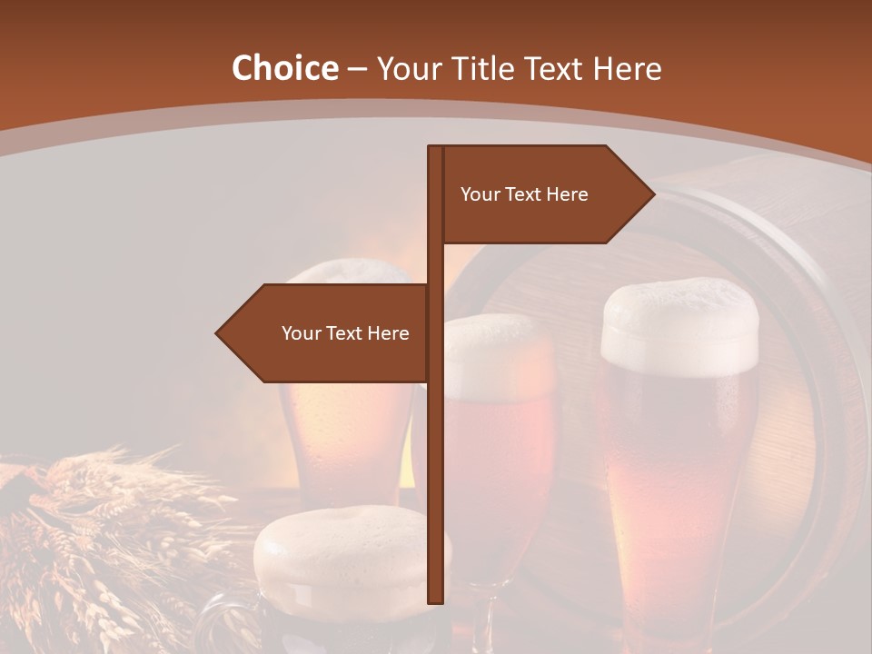 Gold Cold Mug PowerPoint Template