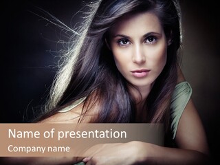 Perfect Dark Hair PowerPoint Template