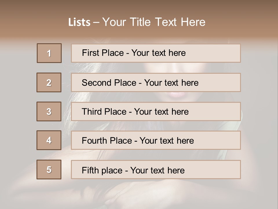 Perfect Dark Hair PowerPoint Template