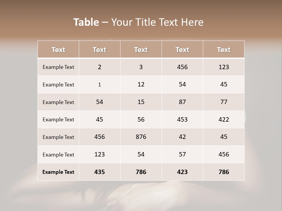 Perfect Dark Hair PowerPoint Template