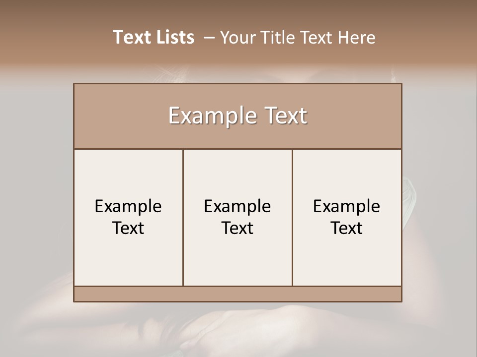 Perfect Dark Hair PowerPoint Template