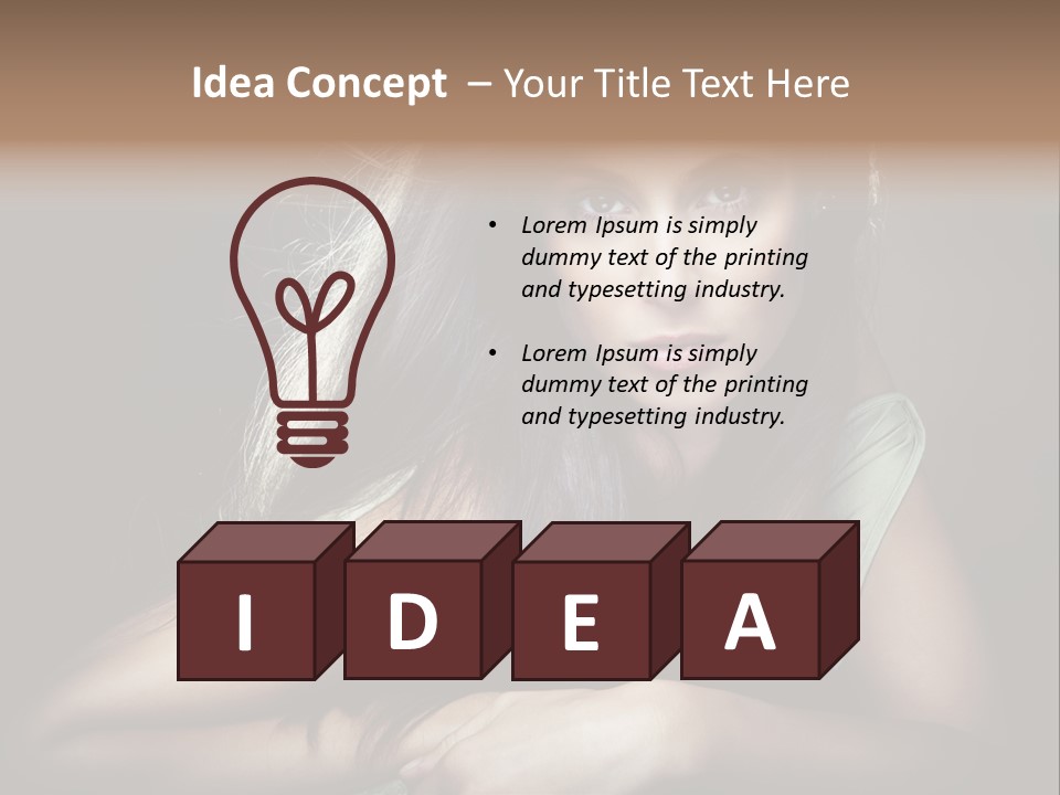 Perfect Dark Hair PowerPoint Template