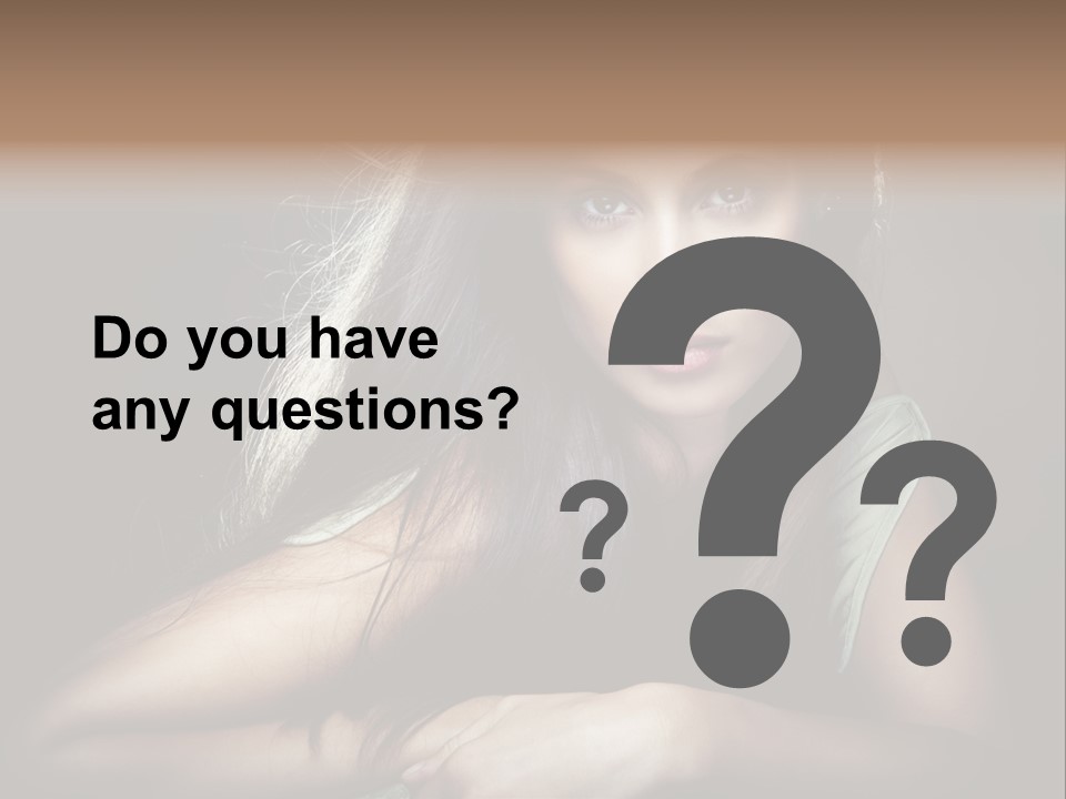 Perfect Dark Hair PowerPoint Template