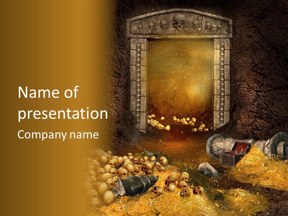 Fantasy Treasure Gold PowerPoint Template