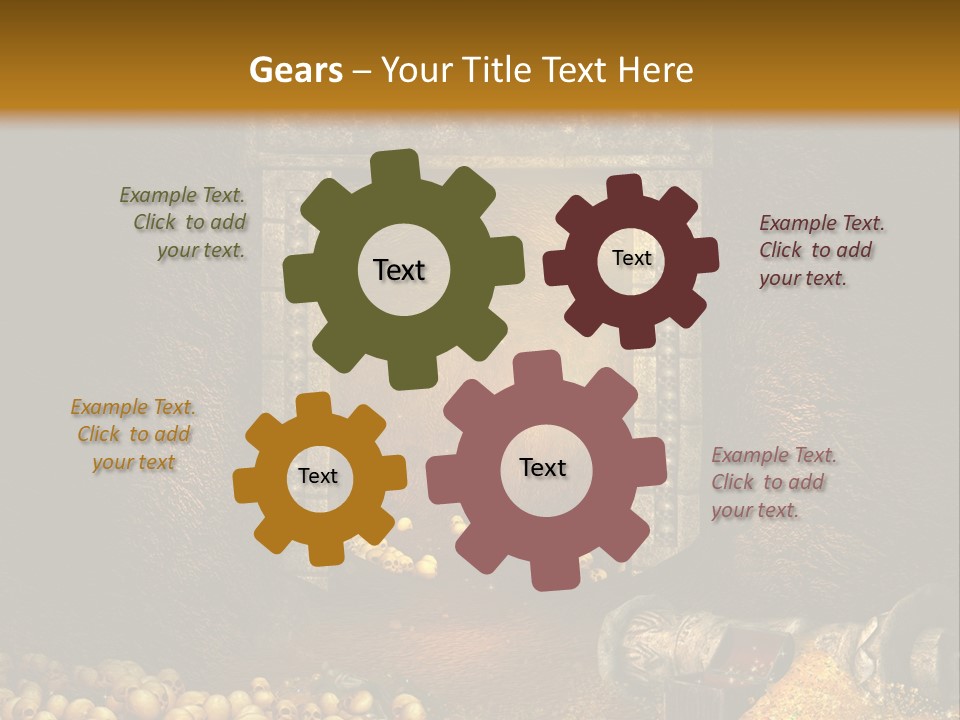 Fantasy Treasure Gold PowerPoint Template